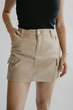 Load image into Gallery viewer, Cappuccino Cargo Skirt