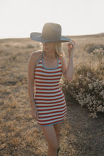 Load image into Gallery viewer, americana striped halter mini dress