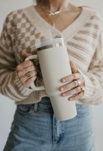 Load image into Gallery viewer, Beige 40 oz Stainless Steel Tumbler
