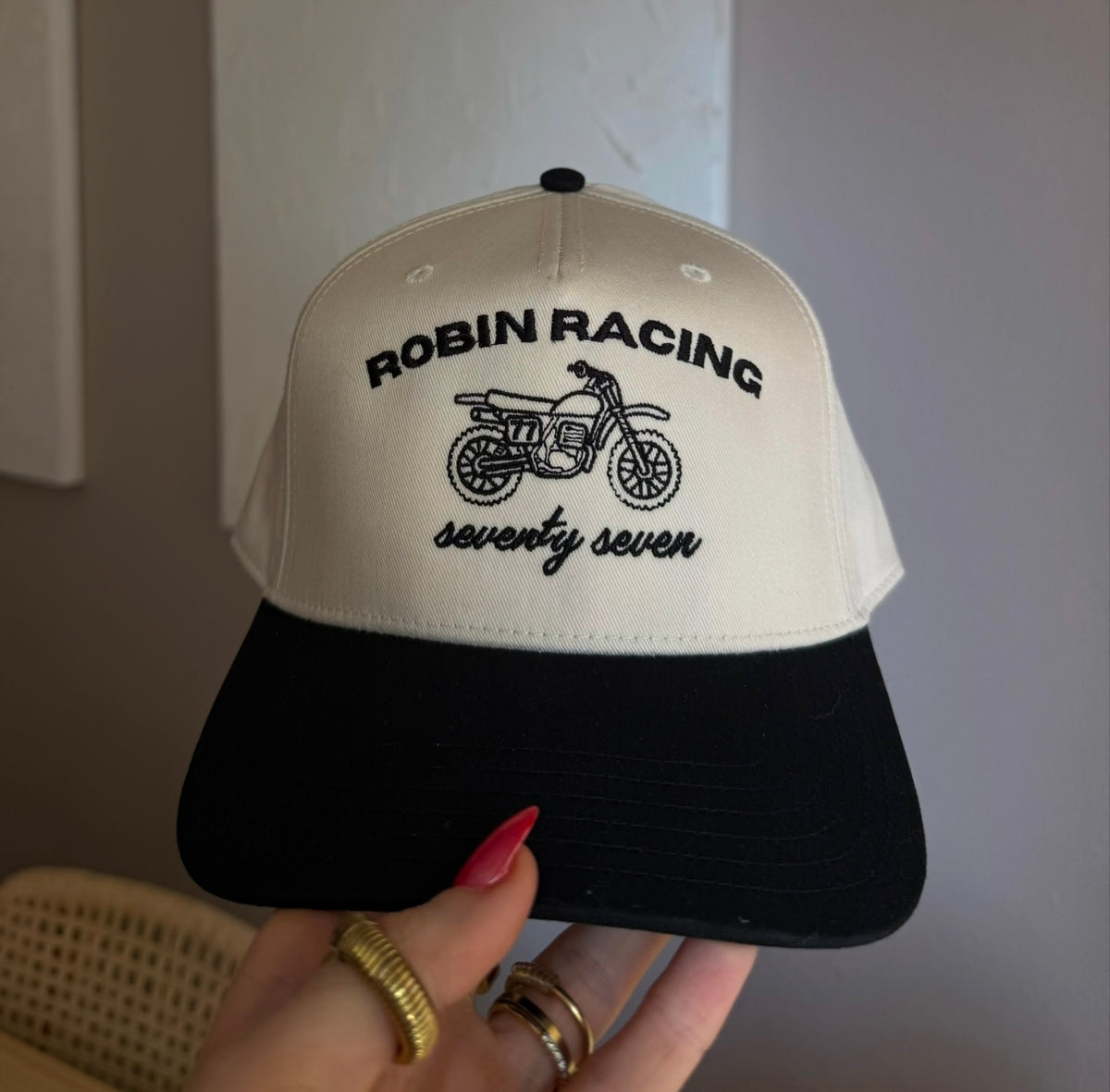 Retro Racing Hat Robin Racing Vintage Moto Hat Black – Shop Wild Pine