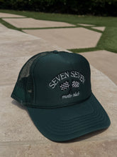 Load image into Gallery viewer, Seven Seven Moto Club Checkered Flag Green Hat
