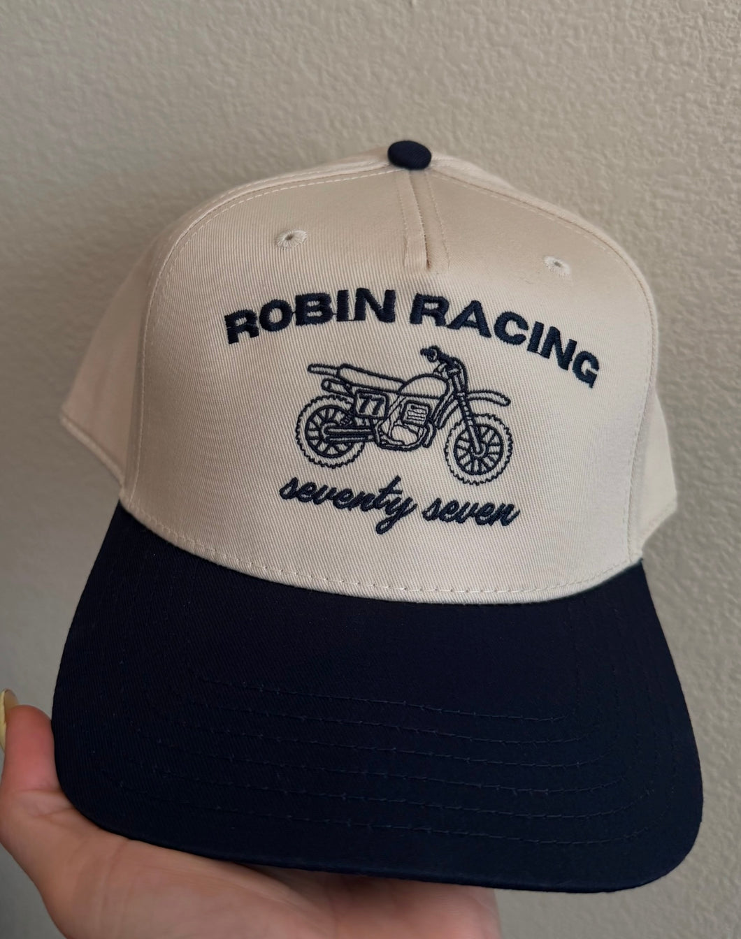 Robin Racing Vintage Moto Hat Navy - PRE ORDER