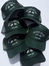 Load image into Gallery viewer, Seven Seven Moto Club Checkered Flag Green Hat

