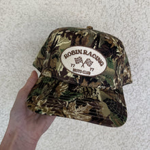 Load image into Gallery viewer, Wood Camo Robin Racing Patch Hat
