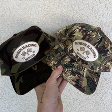 Load image into Gallery viewer, Wood Camo Robin Racing Patch Hat
