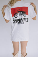 Load image into Gallery viewer, Seven Seven Moto Club Vintage Tee - White PREORDER
