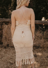 Load image into Gallery viewer, Taupe Crochet Skirt Set
