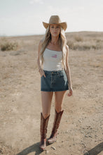 Load image into Gallery viewer, white american flag patch tank top
