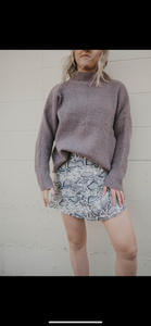 Snakeskin Mini Skirt