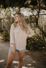 Load image into Gallery viewer, Blush Lightweight Long Sleeve Button Up
