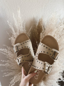 Taupe Studded Sandals