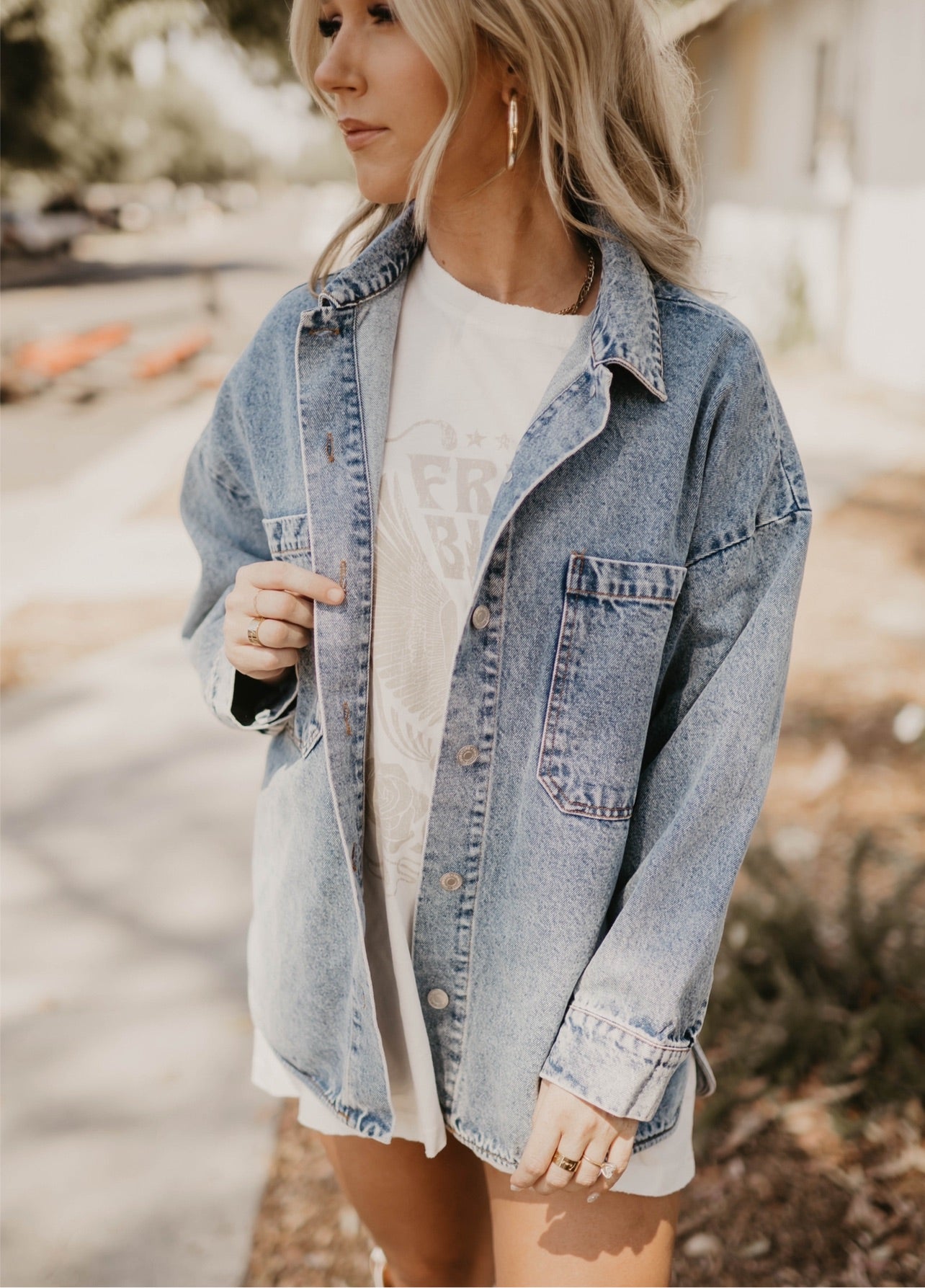 Oversized Denim Shacket