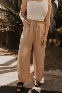 Tan Drawstring Pant