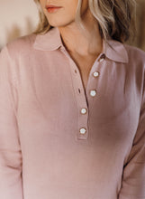 Load image into Gallery viewer, Mauve Collared Sweater Dress

