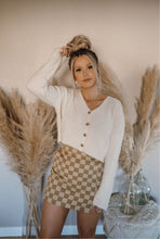 Load image into Gallery viewer, Taupe Check Mini Skirt
