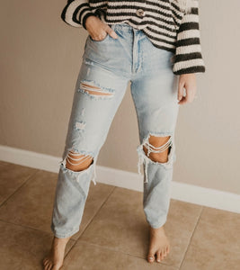 Light Wash Girlfriend Jeans